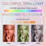 10 RGB Ring Light, MOUNTDOG 16 Colors Selfie Beauty Ring Light with Tripod Stand/Phone Holder Dimmable LED Ring Light with USB for YouTube, Live Stream,Makeup and etc