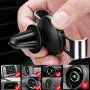 Gravity Car Phone Mount, iVoler Hands Free Auto Lock One Handed Air Vent Cradle Auto Release Cell Phone Holder One-Handed Design Compatible iPhone Xs MAX X 8 7 6 Plus Samsung S9 S8 S7 Note Sliver