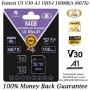 2-Pack 64GB Micro SD Card Plus Adapter. Amplim 2X 64 GB MicroSD SDXC Card 100MB/s V30 A1 U3 C10 UHS-I 4K Video MicroSDXC Memory Card for Cell Phone Nintendo GoPro Camera Galaxy LG Moto DJI Drone Fire