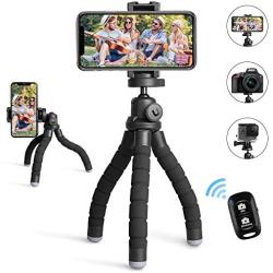 UBeesize Phone Tripod,Portable and Flexible Tripod with Wireless Remote and Universal Clip, Compatible with iPhone/Android/Camera GoPro,iPhone Tripod for Live Streaming Tiktok YouTube Video Recording