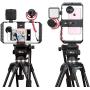 ULANZI Smartphone Video Rig with Shortgun Microphone + 2 Led Video Light, Handheld Stabilizer Filmmaking Case w 3 Cold Shoe Vlog Videographing Accessory for iPhone 11 Pro Max Xs 8 Plus Huawei Samsung