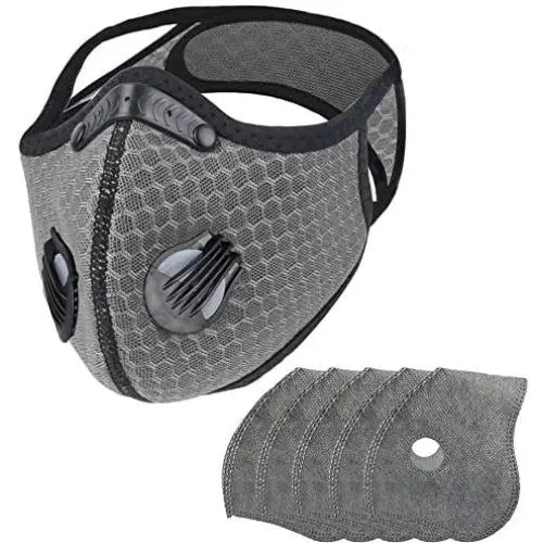 Reusable, Washable Facial Nylon Covering - Includes 5Pcs Filters Reusable, Washable Facial Nylon Covering - Includes 5Pcs Filters