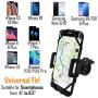TruActive Bike Phone Mount Cell Phone Holder for Bike - Universal Fit, Motorcycle Phone Mount and Bike Phone Holder - 6 Color Bands - Any Phone or Handlebar - Tool Free Install
