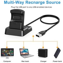 KIMILAR Charger Compatible with Fitbit Charge 3 Charger Dock, Replacement Charger Cable Charging Stand Cradle Station with 4.2ft USB Cord Accessories for Charge 3 / Charge 3 SE Smart Watch