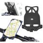 Enrilior GUB P8 Bicycle Silicone Mobile Phone Holder Cellphone Bracket Support for Motorcycle(Black)
