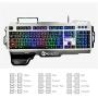 ZeeDix PK-900 Colorful Backlight Gaming Keyboard 104 Keys Waterproof ABS Metal Keyboard for Gamer