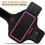 iPhone 11 Pro Max/iPhone Xs Max Armband,RUNBACH Sweatproof Running Exercise Bag with Fingerprint Touch and Card Slot for 6.5 Inch iPhone 11 Pro Max/iPhone Xs Max (Pink)