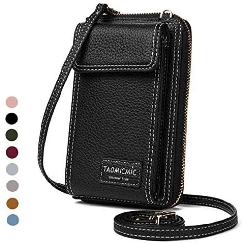 Women Crossbody Cell Phone Bag Small Shoulder Purse Leather Travel RFID Card Slots Wallet Case Handbag Phone Pocket Baggap Clutch for iPhone 11 Se 2020 11 Pro Xr X Xs Max 8/7/6 Plus Samsung