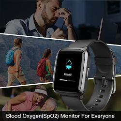Smart Watch, UMIDIGI UFit Fitness Tracker for Men Women with Blood Oxygen Meter Heart Rate Monitor Blood Pressure Monitor 5ATM Waterproof, Smartwatch for iPhone Android Phones
