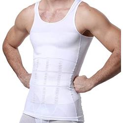 GKVK Mens Slimming Body Shaper Vest Shirt Abs Abdomen Slim