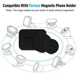 Metal Plate for Phone Magnet, 10 Pack Volport MagicPlate with 3M Adhesive Replacement for Magnetic Phone Car Mount Holder & Cradle & Stand (Vent/CD/Windshield/Dashboard) - Rectangle and Round