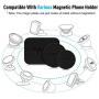 Metal Plate for Phone Magnet, 10 Pack Volport MagicPlate with 3M Adhesive Replacement for Magnetic Phone Car Mount Holder & Cradle & Stand (Vent/CD/Windshield/Dashboard) - Rectangle and Round
