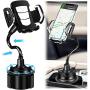 Car Cup Holder Phone Mount, Phone Holder for car 360 Degree Universal Adjustable Car Phone Mount Gooseneck Cup Holder Compatible for iPhone 11/XS Max/8/Plus/Galaxy/Huawei/All Smartphone
