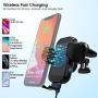 [2020 Upgraded Version] ZeeHoo Wireless Car Charger,15W Qi Fast Charging Auto-Clamping Car Mount,Windshield Dash Air Vent Phone Holder Compatible with iPhone 11 Pro Max,Samsung Note 10 (Black)