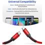 USB C to USB C 100W Fast Charging Cable 2 Pack [6.6FT&10FT], JSAUX 5A USB Type C Cable Compatible with MacBook Pro 2019 2018, iPad Pro 2019 2018, Samsung S20 S20+ Note 10 Plus A80, Pixel 3/3a/2-Red