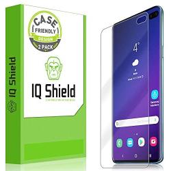 IQ Shield Screen Protector Compatible with Galaxy S10 Plus (S10+ 6.4 inch)(2-Pack)(Case Friendly) Anti-Bubble Clear Film (NOT Compatible with Verizon S10 5G 6.7)(Works with Fingerprint ID)