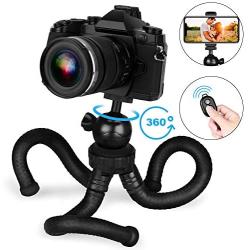 Tripod for iPhone/Android Phone, Goofoto Flexible Phone Tripod with Wireless Remote, Bendable Smartphone Tripod Mini Vlogging Tripod Stand Holder for Camera Mobile Cell Phone(Upgraded)