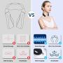 Neck Massager, Wandwoo Portable Cordless Neck Massage with Heat, 3 Modes and 15 Speeds for Office, Home,Travel and Gift-Black