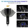Rocketek USB Car Charger Splitter Adapter, 2 Socket Cigarette Lighter Multi Power Outlet 12V/24V 80W DC with LED Voltmeter Switch Dual USB Port for Mobile Phone Tablet GPS Dash Cam Samsung Tomtom