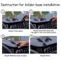 LUNQIN Car Phone Holder for Porsche Macan 2015-2020 and Cayenne 2019-2020 Auto Accessories Navigation Bracket Interior Decoration Mobile Cell Phone Mount