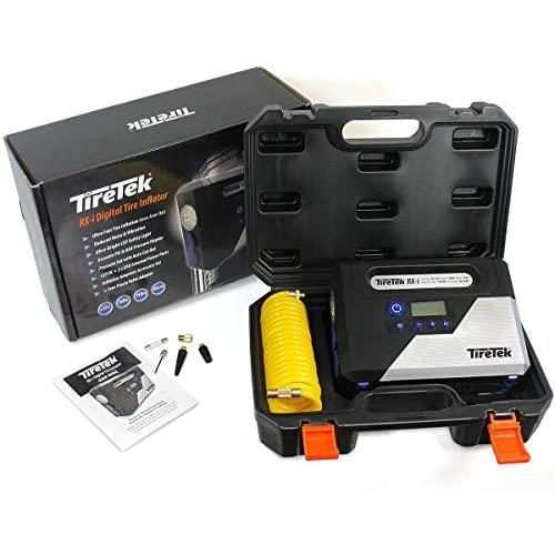 TireTek RX-i Portable Air Compressor Pump 12V Digital Tire Inflator with Gauge + Auto Shut Off
