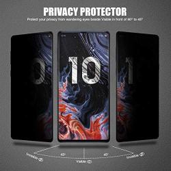 Galaxy Note 10 Plus Privacy Screen Protector, Tempered Glass Anti-Glare/spy [Anti-Scratch] [no Bubble] 9H Hardness 3D Touch Screen, Compatible with Samsung Galaxy Note 10 Plus/Note 10+