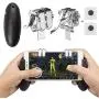 Mobile Game Controller, EAONE 2 in 1 Gamepad Joysticks L1R1 Aim Trigger Fire Buttons Sensitive Shoot with 2Pcs Joystick Controllers for PUBG/Rules of Survival Fit iOS Android 4.7"-6.44" Phone