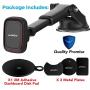 Magnetic Phone Car Mount,APPS2Car Universal Dashboard Windshield Industrial-Strength Suction Cup Car Phone Mount Holder with Adjustable Telescopic Arm,6 Strong Magnets,for All Cell Phones