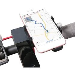 GUB Bicycle & Motorcycle Phone Mount, Aluminum Alloy Universal Bike Handlebar Phone Mount Holder Adjustable Compatible with iPhone X XR Xs 7s 8 Plus,Compatible with SamsungS9/S8/Note5/4 (Black)