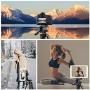 Phone Tripod for iPhone, 60-Inch Camera Tripod for Ipad, Lusweimi Tripod with 2 in 1 Tripod Mount Holder for Cell Phone/Ipad/Gopro/All Camera, Tripod with Carry Bag for Travel/Photography/Video