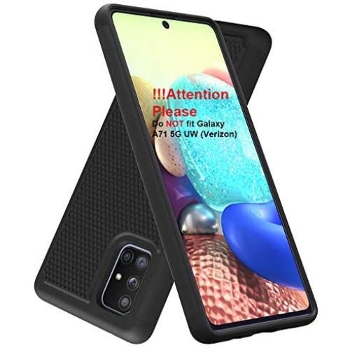 Dahkoiz Samsung Galaxy A71 5G Case, Sturdy Durable Armor Defender Cover Samsung A71 5G Case Dual Layer Hybrid Protective Phone Cases for Samsung Galaxy A71 5G, Black