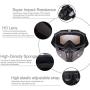 Freehawk Motorcycle Goggles Mask Detachable, Safety Goggles Mask, Road Riding UV Motorbike Glasses with Dustproof Mask, Cool Helmet Glasses Windproof