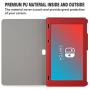 Valkit Protective Case Cover for Nintendo Switch 2017, Comfortable Soft TPU Grip Case and Ergonomic Anti-Scratch Shock-Absorption Cover with Leather Smart Cover,Red