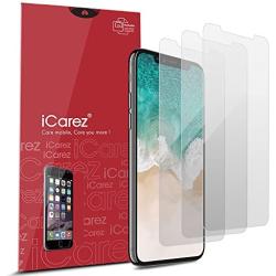 iCarez [HD Anti Glare Matte Screen Protector for Apple iPhone 11 Pro iPhone X/Xs 5.8-Inch [3 Pack ] Premium No Bubble Easy to Apply with Hinge Installation [Not Glass]