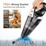 Hikeren Handheld Vacuum, Hand Vacuum Cordless 7Kpa Strong Suction Powered by Li-ion Battery Rechargeable Quick Charge Tech, Mini Vacuum for Home and Car Cleaning, Orange
