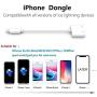 [Apple MFi Certified] for iPhone Headphones Adapter, 2 in 1 Lightning to 3.5mm Headphone Audio & Charger Compatible for iPhone 11/11 Pro/X/XR/XS/8, iPad, Support All iOS + Sync +Music Control