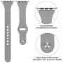 Mtozon Slim Leather Bands Compatible with Apple Watch 38mm/40mm iwatch Straps Series 5/4/3/2/1, Replacement Soft Genuine Leather Sport Wristband, Light Gray S/M