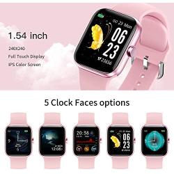 Smart Watch for Men Women,Fitness Tracker with 1.54" Full Touch Color Screen ,IP67 Waterproof Pedometer Smartwatch with Pedometer Heart Rate Monitor Sleep Tracker for Android and iOS Phones