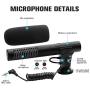 Video Microphone, Photography Interview MIC Microphone Compatible Sony, Nikon Canon,DSLR Cameras, Camcorders. (3.5mm Interface)（Except for Canon T5i,T6 and T7）