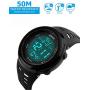 Digital Sports Watch Water Resistant Outdoor Easy Read Military Back Light Black Big Face Mens 1167