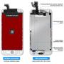 Compatible with iPhone 6 Screen Replacement White 4.7 Inch Full Assembly LCD Display Digitizer with Front Camera, Ear Speaker, Proximity Sensor and Repair Tool Set (A1549 A1586 A1589)