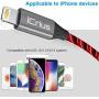 iPhone Charger Cable, iCrius [MFi Certified] 6ft LED Light Up Visible Flowing Lightning Charger Charging Cord Compatible iPhone11 Plus/XS/XR/X /8 Plus / 8/7 Plus / 7, iPod Touch More-Red