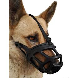 Dog Muzzle, Breathable Basket Muzzles for Small, Medium, Large and X-Large Dogs, Stop Biting, Barking and Chewing, Best for Aggressive Dogs