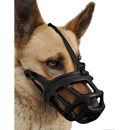 Dog Muzzle, Breathable Basket Muzzles for Small, Medium, Large and X-Large Dogs, Stop Biting, Barking and Chewing, Best for Aggressive Dogs