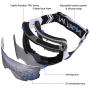 NXONE Ski Goggles for Men and Women, Anti-Fog Over Glasses Snowboard Goggles with UV Protection, Windproof Helmet Compatible Dual Lens Goggles-100% UV Protection