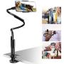 Bed Phone Holder Gooseneck Mount, B-Land Clip Cell Phone Holder for Desk Flexible Arm Clamp Mount Stand for Phone 11 Pro XS Max XR X 8 7 6 Plus Samsung S10 S9 S8 Nintendo Switch (Black)