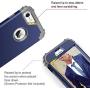 BENTOBEN Compatible with iPhone 8 Case and iPhone 7 Case 3 in 1 Hard Cover Hybrid Soft Silicone Bumper Shockproof Rugged Heavy Duty Slim Non-Slip Full Body Protective Phone Cases Navy Blue&Grey