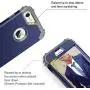 BENTOBEN Compatible with iPhone 8 Case and iPhone 7 Case 3 in 1 Hard Cover Hybrid Soft Silicone Bumper Shockproof Rugged Heavy Duty Slim Non-Slip Full Body Protective Phone Cases Navy Blue&Grey