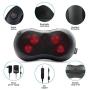 Naipo Shiatsu Massage Pillow Back Neck Massager with Heat Kneading for Shoulders, Lower Back Pain, Full Body, Legs, Foot Use at Home, Office, and Car, Black