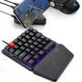 Gaming Keyboard Mechanical One-Handed Mechanical Gaming Keyboard Left-Handed Keypad for Mobile Phone PUBG Gamer Keyboard Gaming (Axis Body : Blue Switch)